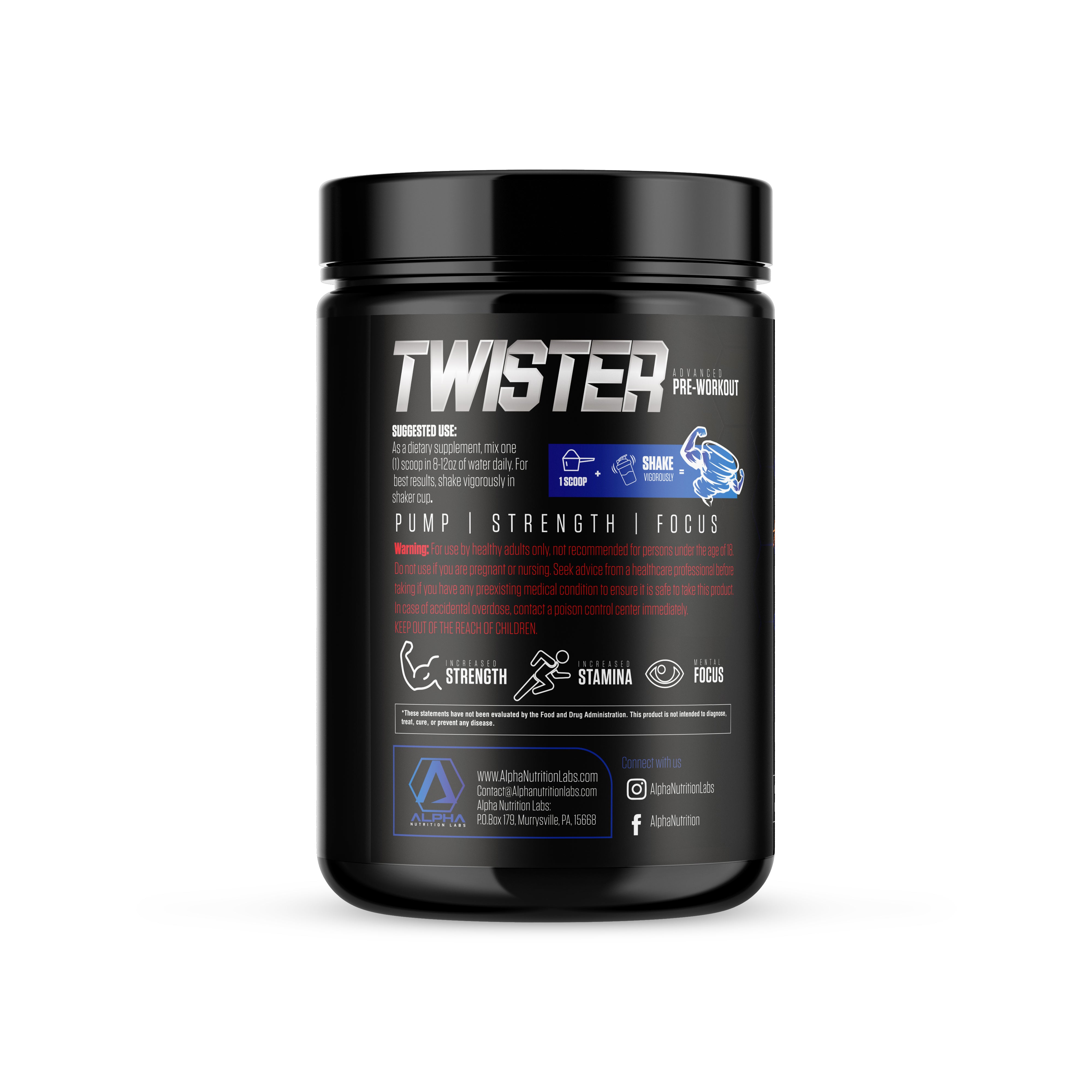 Twister Pre-Workout, Blue Razz