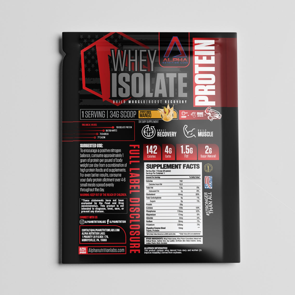 Whey Isolate Protein, Mango - Sample