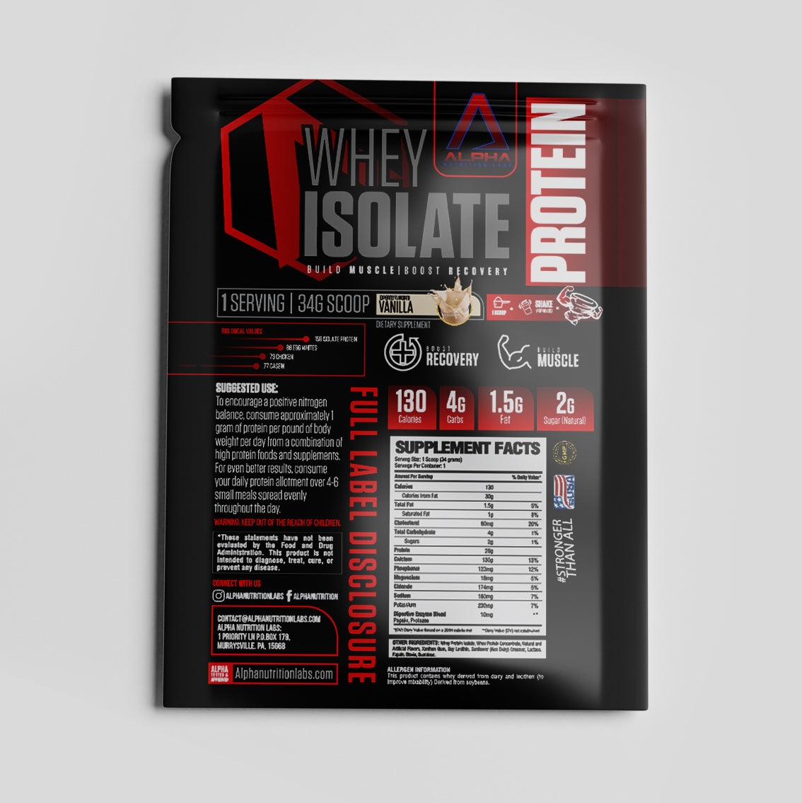 Whey Isolate Protein, Vanilla - Sample